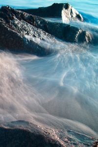 Preview wallpaper water, stones, macro, sand, bottom