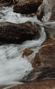 Preview wallpaper water, stones, stream, river