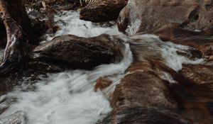 Preview wallpaper water, stones, stream, river