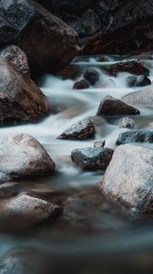 Preview wallpaper water, stones, stream, nature