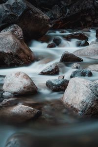 Preview wallpaper water, stones, stream, nature