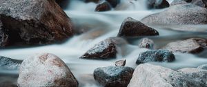 Preview wallpaper water, stones, stream, nature
