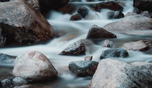Preview wallpaper water, stones, stream, nature