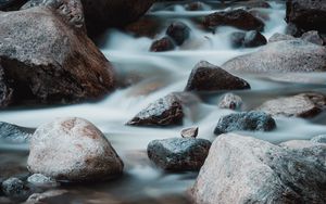 Preview wallpaper water, stones, stream, nature