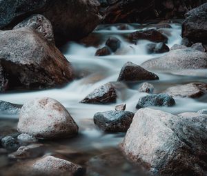 Preview wallpaper water, stones, stream, nature