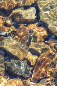 Preview wallpaper water, stones, transparent, glare, distortion