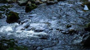 Preview wallpaper water, stream, stones, cascade, nature