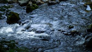 Preview wallpaper water, stream, stones, cascade, nature