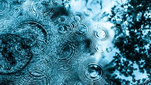 Preview wallpaper water, surface, circles, waves, mirror