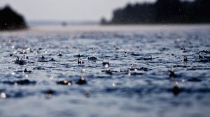 Preview wallpaper water, surface, drops, wet, sea