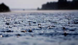 Preview wallpaper water, surface, drops, wet, sea