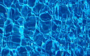 Preview wallpaper water, surface, pool, ripples, blue, transparent