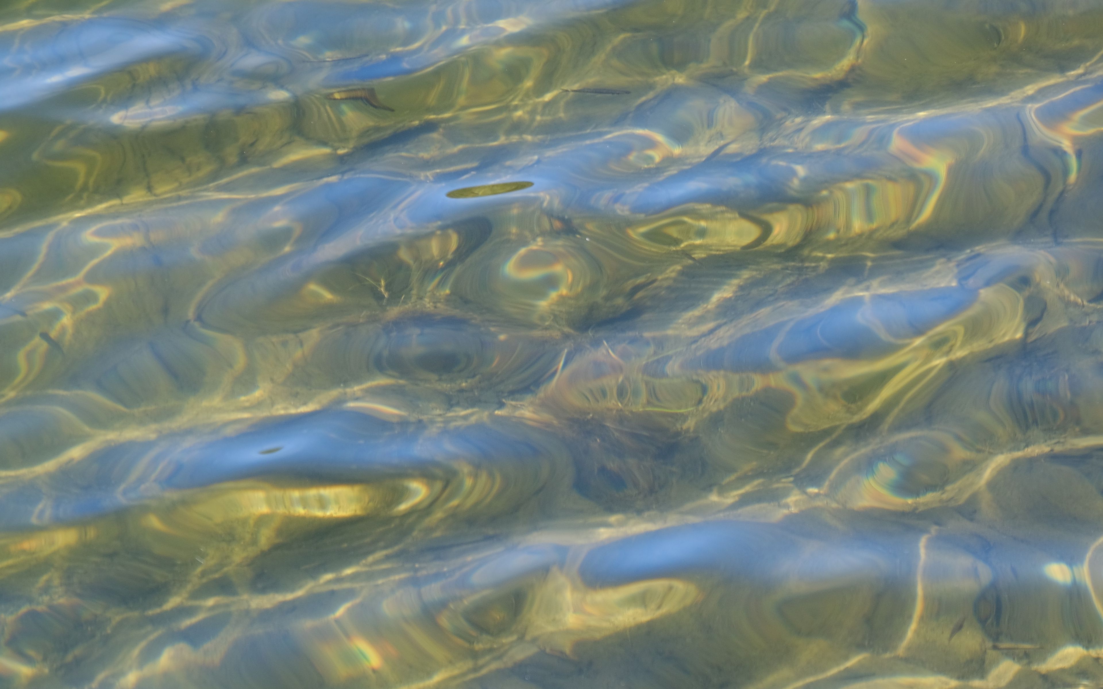 Download wallpaper 3840x2400 water, transparent, sea, ripples, bottom ...