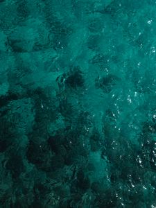 Preview wallpaper water, transparent, surface, ripples, turquoise