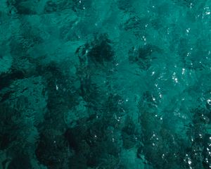 Preview wallpaper water, transparent, surface, ripples, turquoise