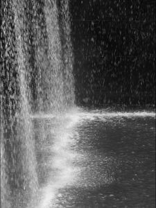 Preview wallpaper water, waterfall, drops, bw