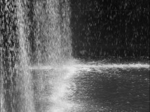 Preview wallpaper water, waterfall, drops, bw