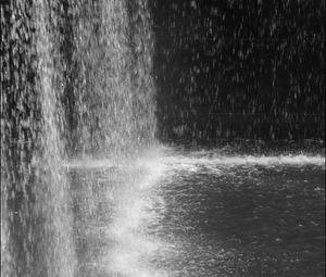 Preview wallpaper water, waterfall, drops, bw