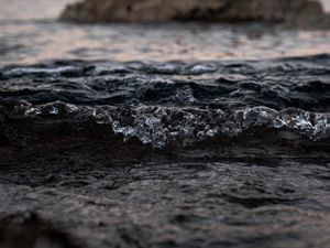 Preview wallpaper water, wave, sea, shore, rock