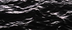 Preview wallpaper water, waves, black and white, black