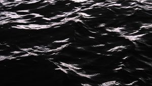 Preview wallpaper water, waves, black and white, black