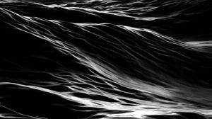 Preview wallpaper water, waves, bw, glare, black