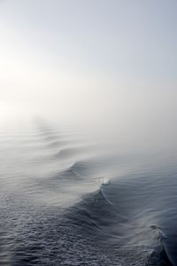 Preview wallpaper water, waves, fog, minimalism