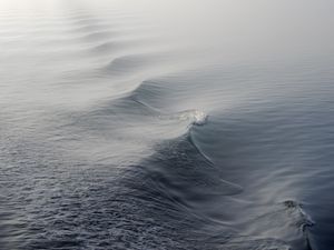 Preview wallpaper water, waves, fog, minimalism