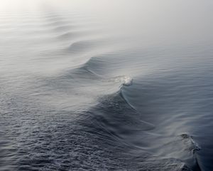 Preview wallpaper water, waves, fog, minimalism