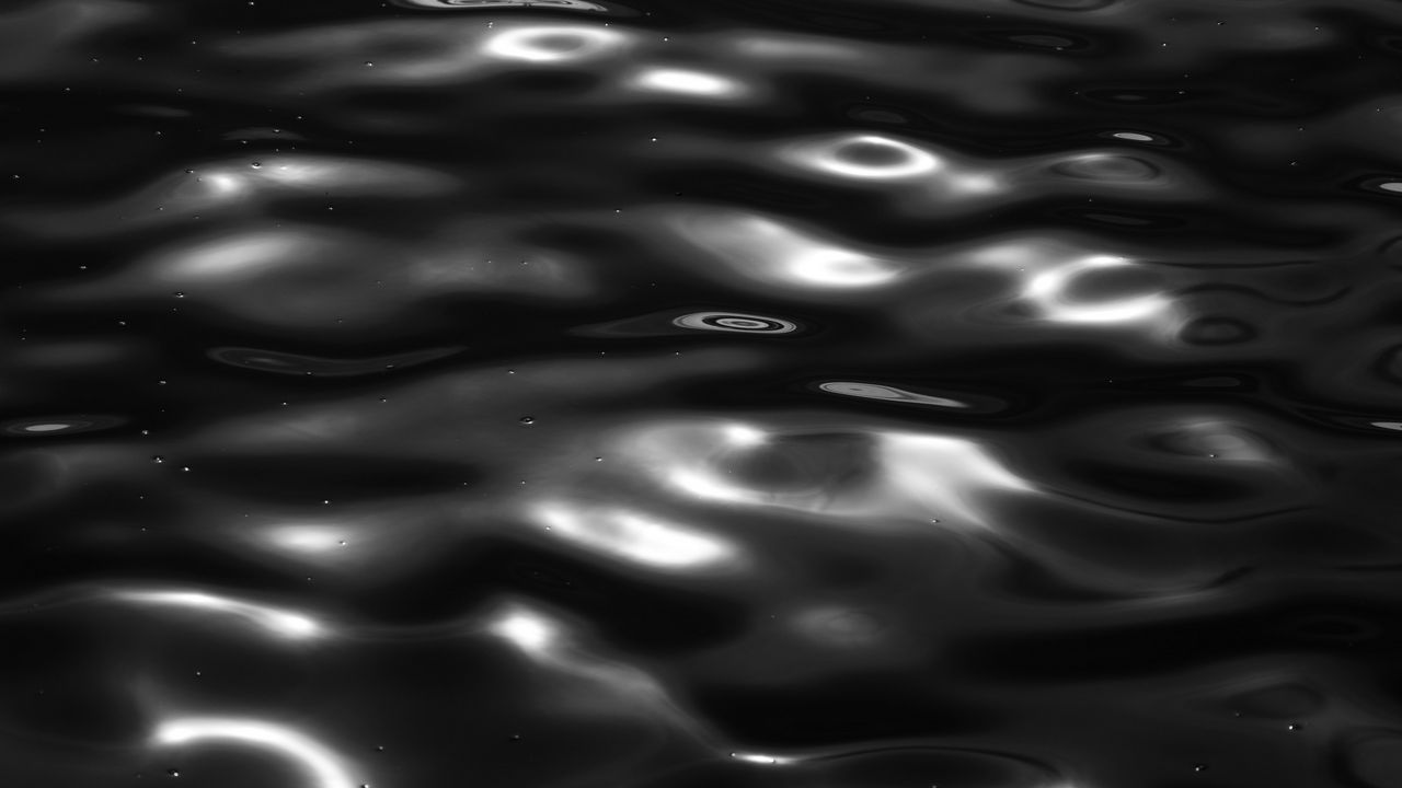 Wallpaper water, waves, glare, ripples, black