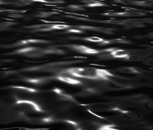 Preview wallpaper water, waves, glare, ripples, black