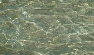 Preview wallpaper water, waves, glare, bottom, minimalism