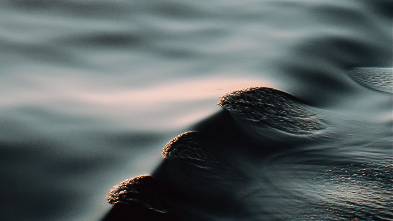 Wallpaper water, waves, ripples, smooth surface