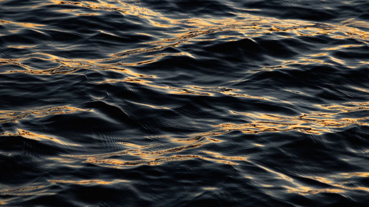 Wallpaper water, waves, ripples, black