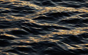 Preview wallpaper water, waves, ripples, black
