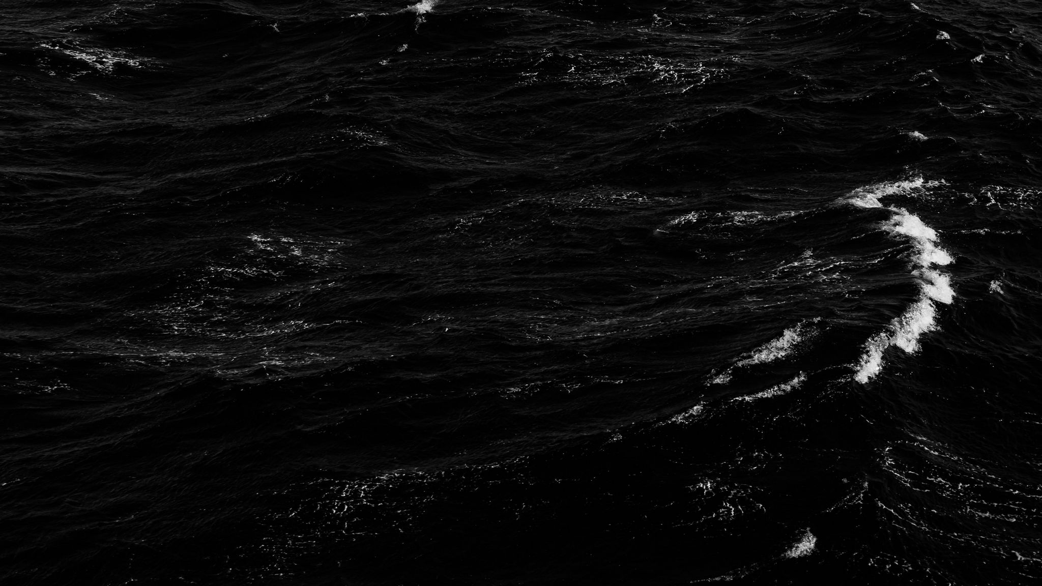 Download wallpaper 2048x1152 water, waves, ripples, surface, bw ...