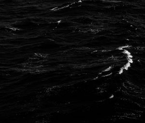 Preview wallpaper water, waves, ripples, surface, bw