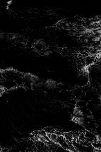 Preview wallpaper water, waves, ripples, aerial view, bw