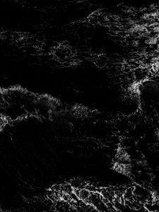 Preview wallpaper water, waves, ripples, aerial view, bw