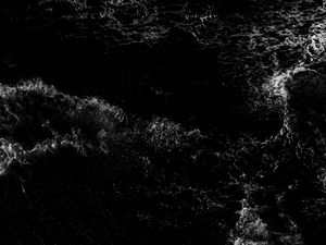 Preview wallpaper water, waves, ripples, aerial view, bw