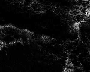 Preview wallpaper water, waves, ripples, aerial view, bw