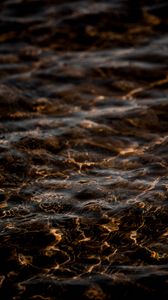 Preview wallpaper water, waves, ripples, macro, brown