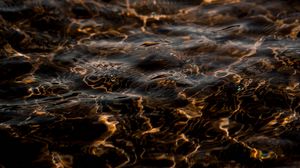 Preview wallpaper water, waves, ripples, macro, brown