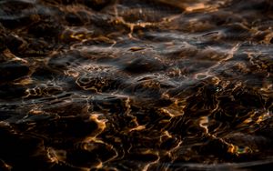 Preview wallpaper water, waves, ripples, macro, brown