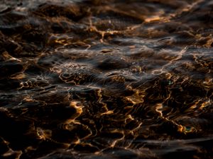 Preview wallpaper water, waves, ripples, macro, brown