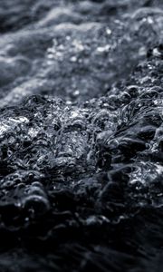 Preview wallpaper water, waves, ripples, macro, gray