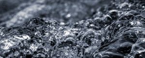 Preview wallpaper water, waves, ripples, macro, gray