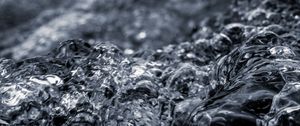 Preview wallpaper water, waves, ripples, macro, gray