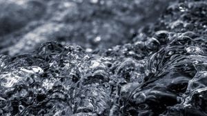 Preview wallpaper water, waves, ripples, macro, gray
