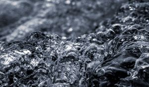 Preview wallpaper water, waves, ripples, macro, gray